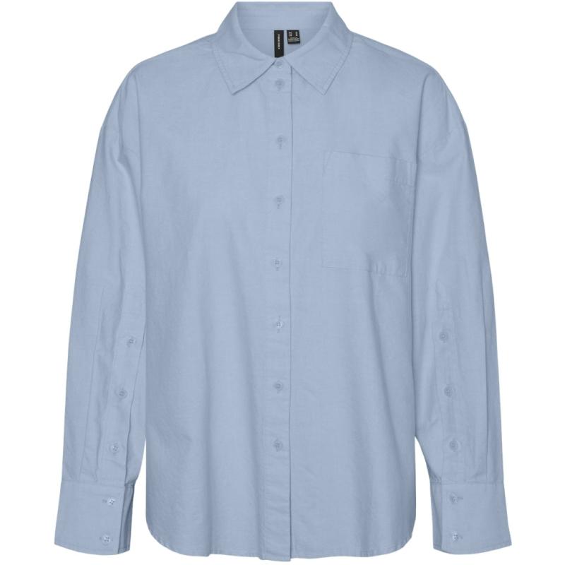 Dame Skjorte Vmnellie   Cashmere Blue fra Vero Moda