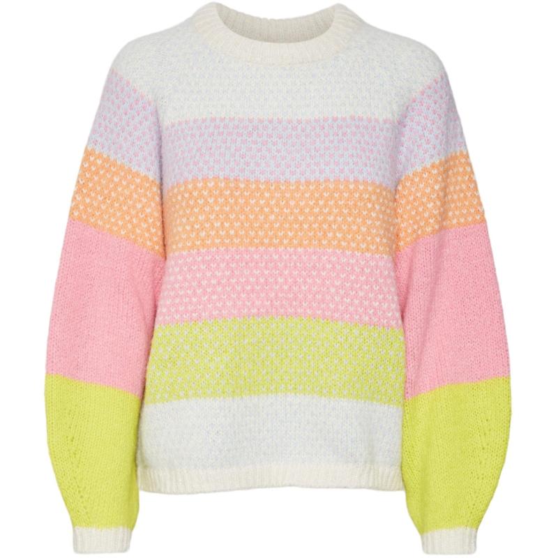Dame Strik Vmcruz   Birch W. Skyway Tangerine Sachet Sulphur fra Vero Moda