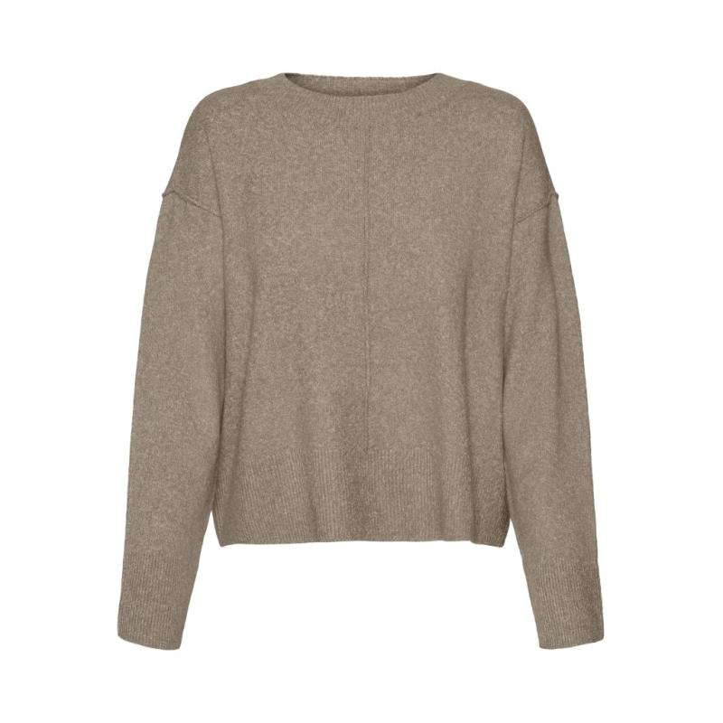 Dame Strik Vmesti   Silver Mink Melange fra Vero Moda