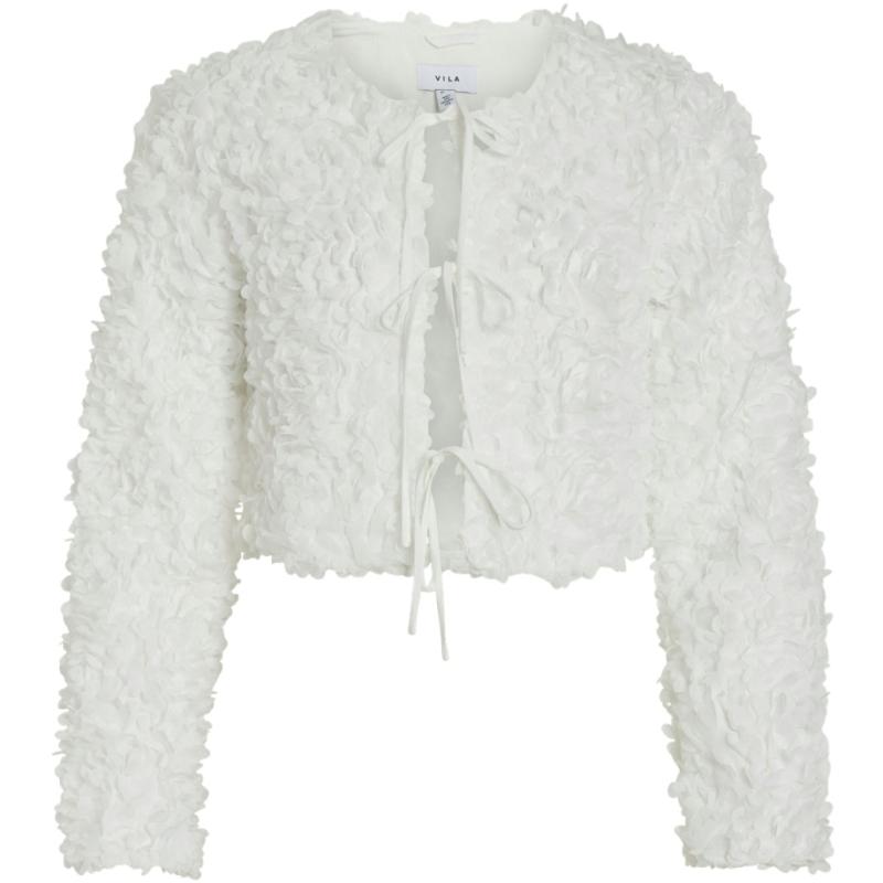 Dame Bluse Viflorella   Cloud Dancer fra Vila