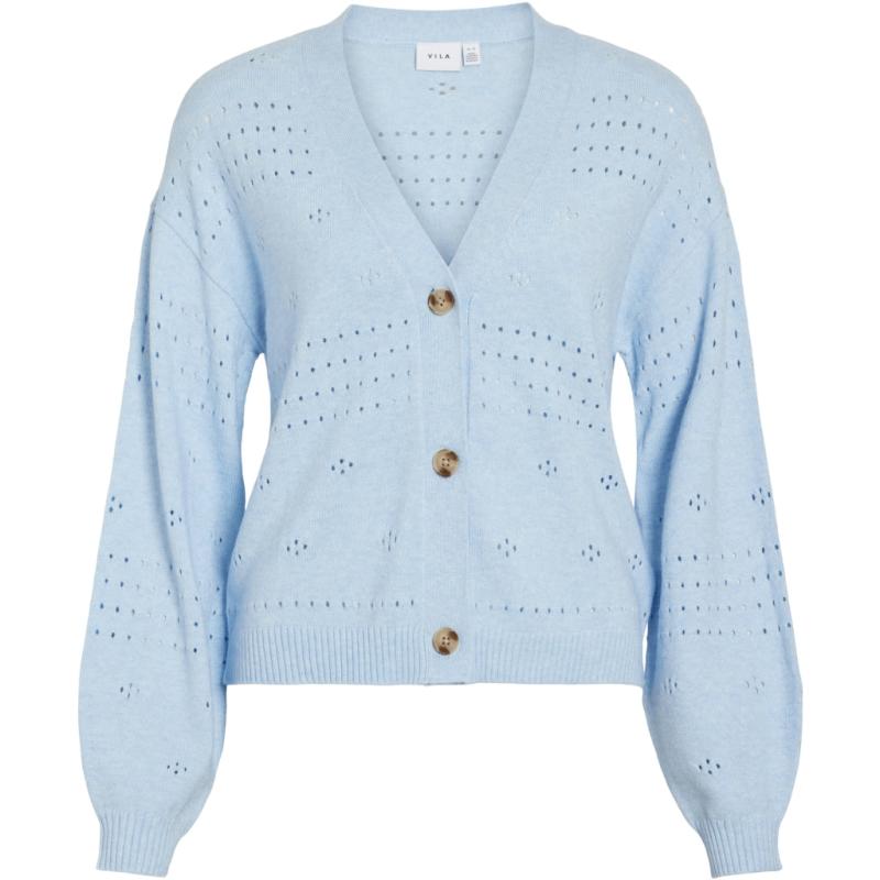 Dame Cardigan Viril   Kentucky Blue Melange fra Vila