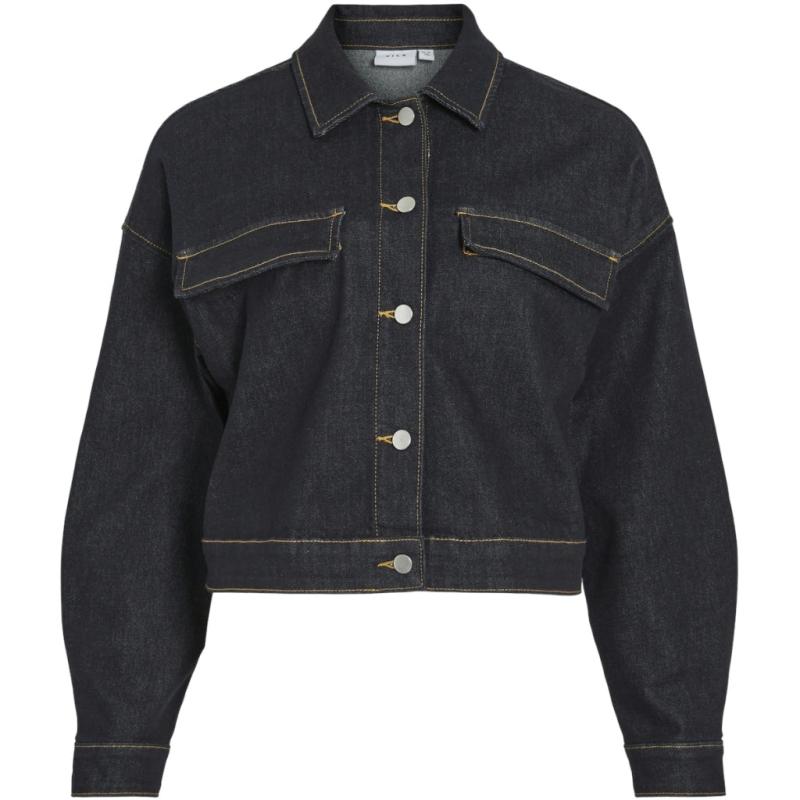 Dame Jakke Vimensina   Dark Blue Denim fra Vila