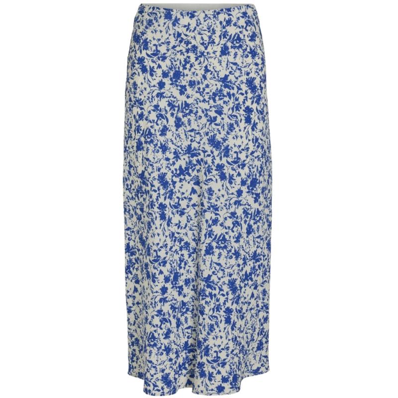 Dame Nederdel Vially Mazarine Blue Aop fra Vila