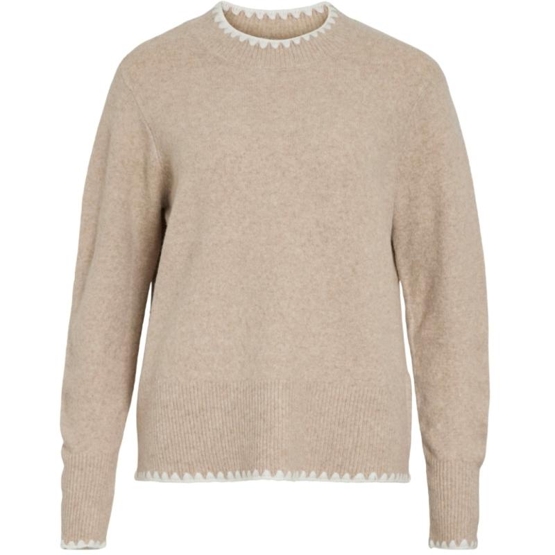 Dame Strik Vihefna   Natural Melange White Alyssum fra Vila