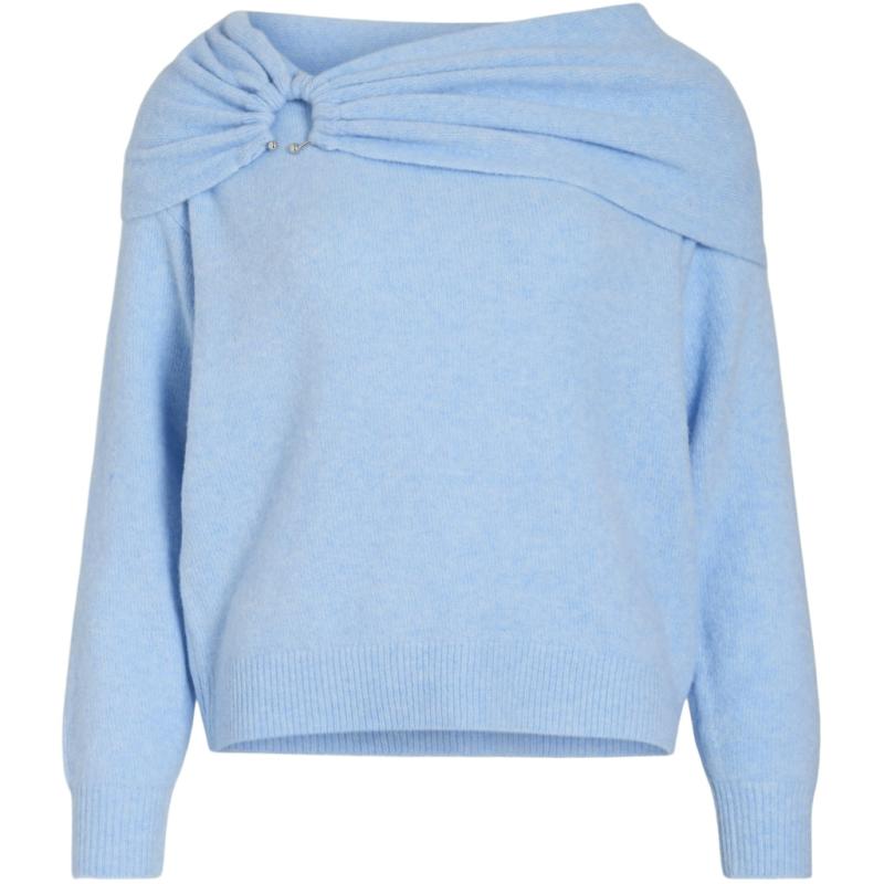 Dame Strik Vikenya   Kentucky Blue White Mélange fra Vila