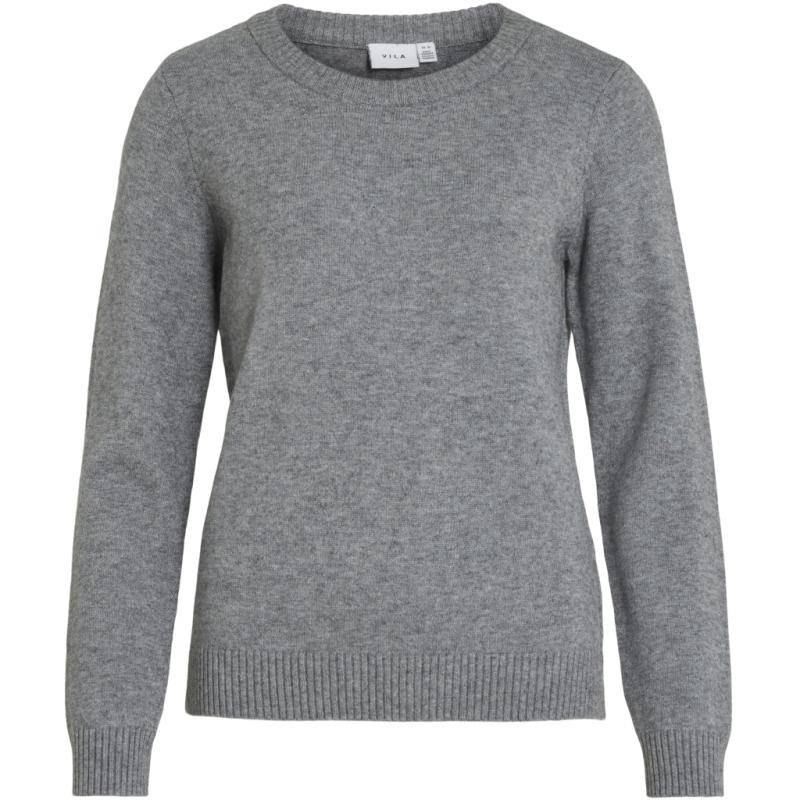 Dame Strik Viril   Medium Grey Melange fra Vila