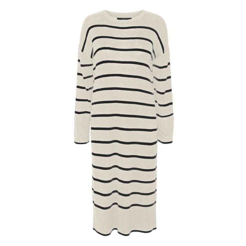 Dame Kjole Vmjoana   Birch Stripes W. Black fra Vero Moda