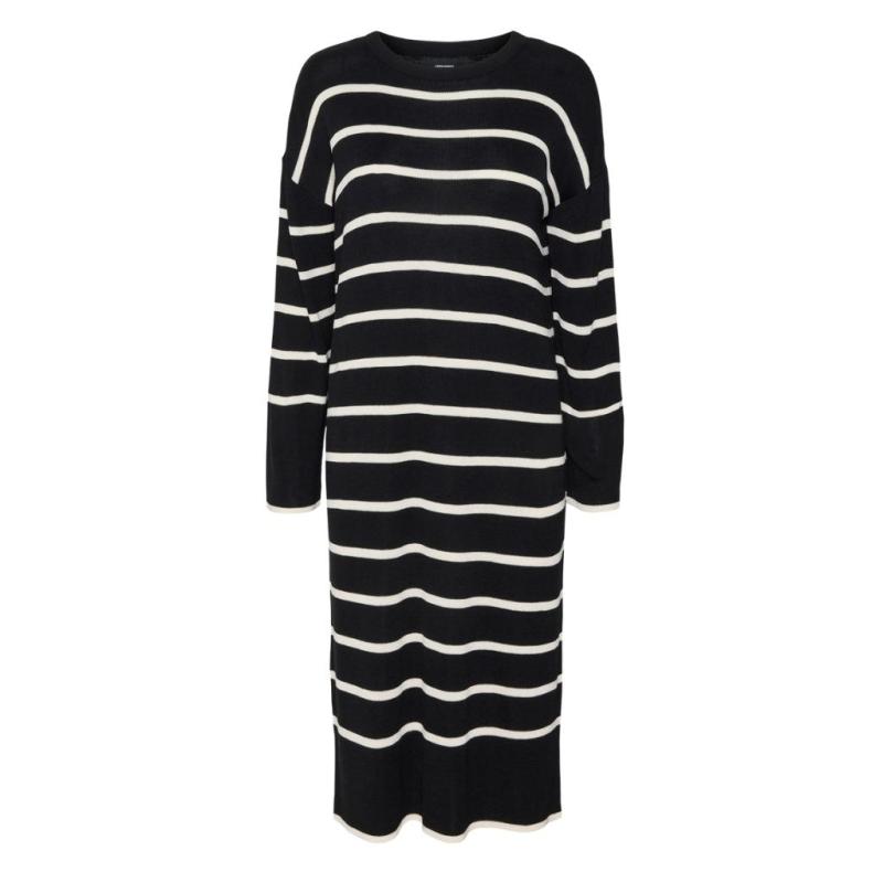 Dame Kjole Vmjoana   Black Stripes W. Birch fra Vero Moda