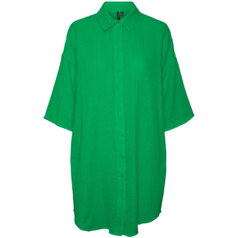 Dame Skjortekjole Vmnatali   Bright Green fra Vero Moda