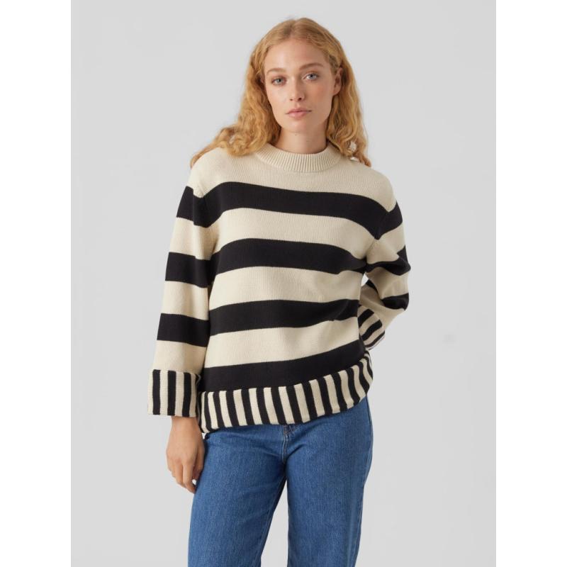 Dame Strik Vmelouis   Birch W. Black fra Vero Moda