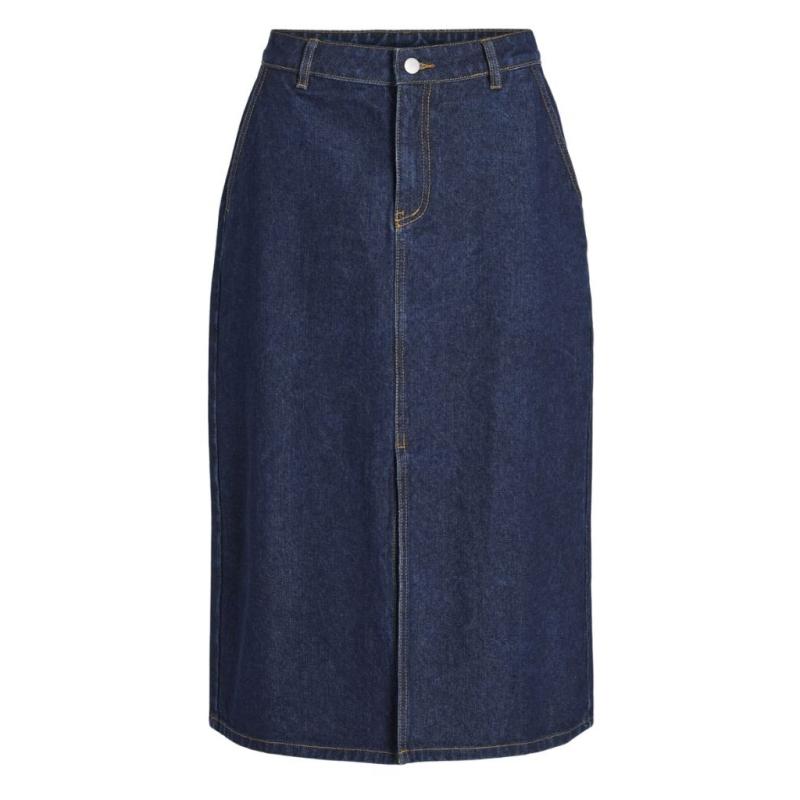 Dame Nederdel Vikira   Dark Blue Denim fra Vila