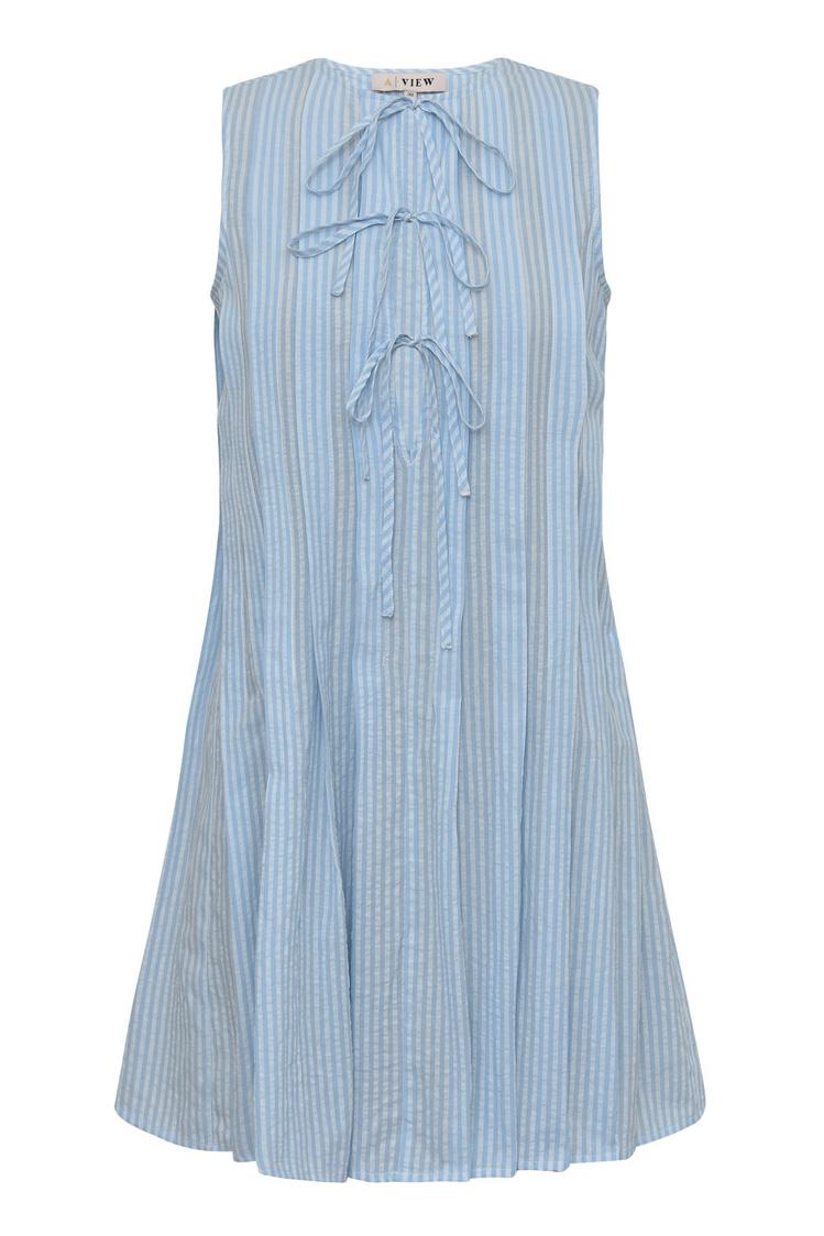 A View   Kjole   Agni Dress   Light Blue White Stripe fra A-view
