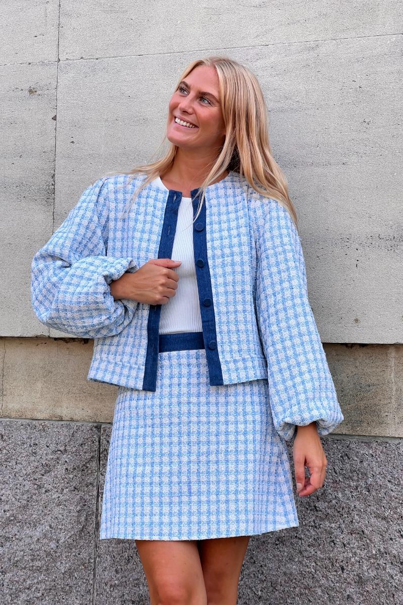A View   Nederdel   Liberta Skirt   White Blue fra A-view