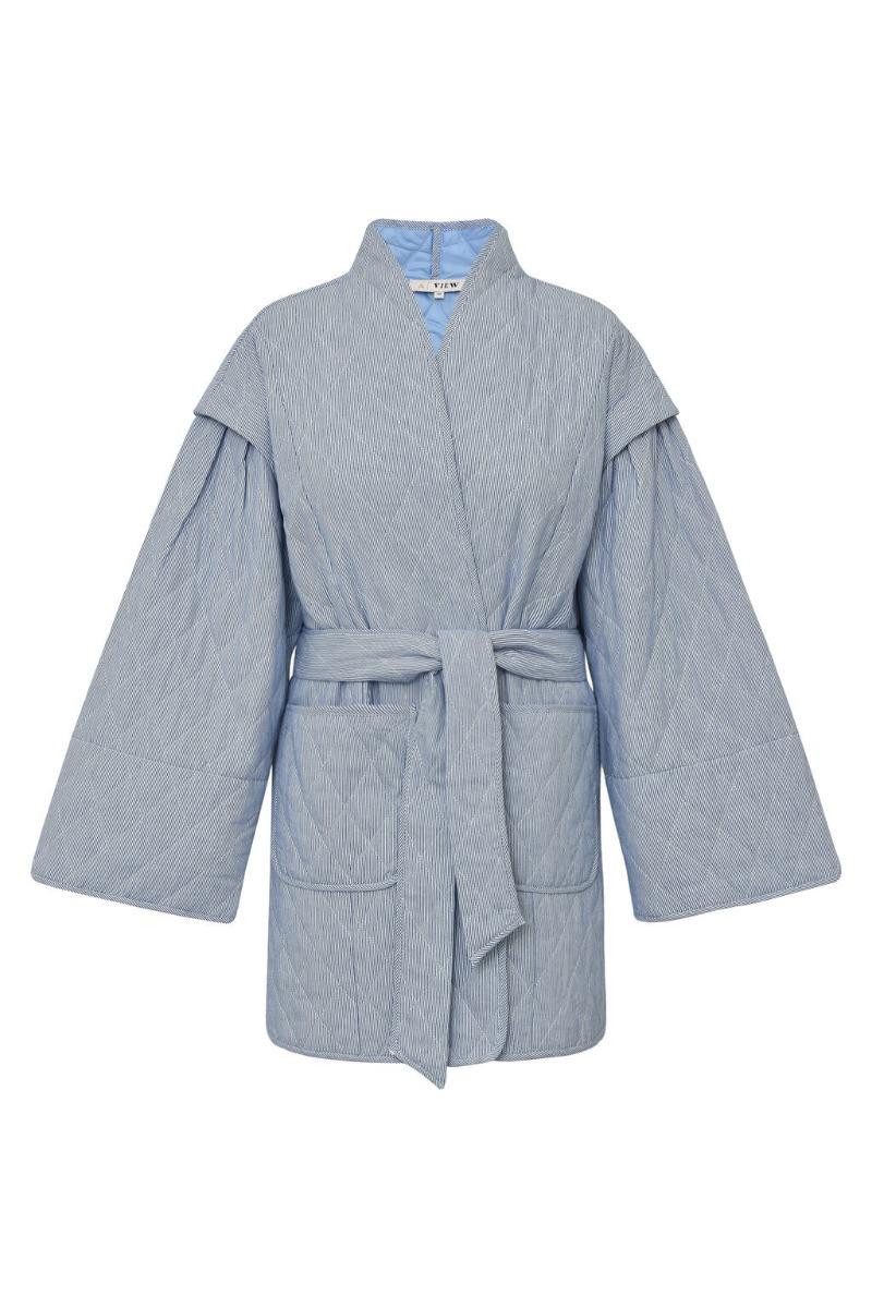A View Jakke Katie Quilt Jacket Navy White fra A-view
