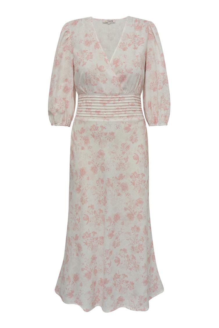 A View   Kjole   Lin Long Dress   Sand Pale Pink fra A-view