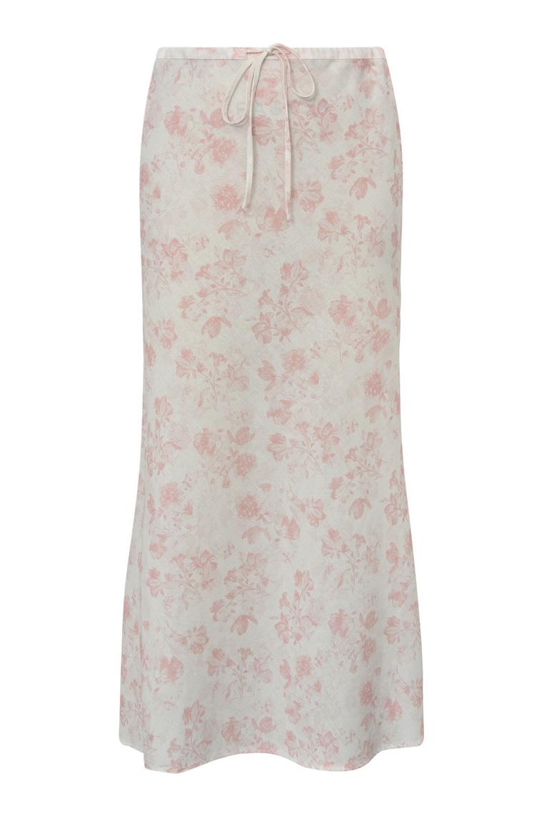 A View Nederdel Lin Maxi Skirt Sand Pale Pink fra A-view