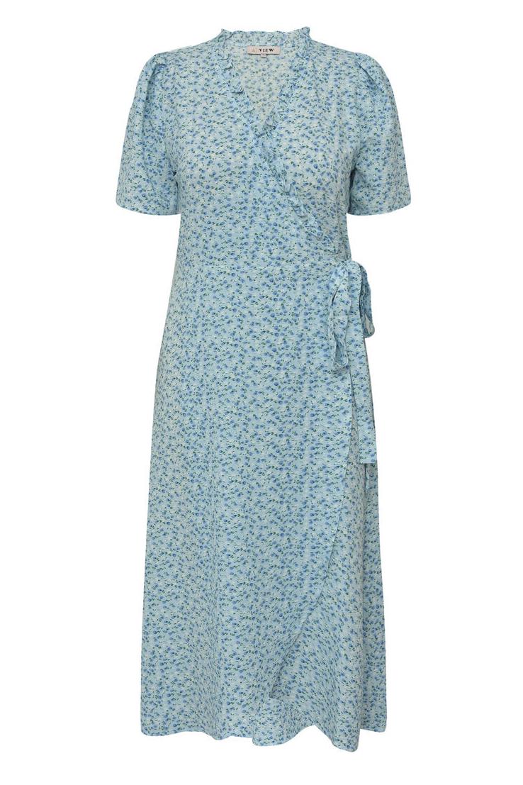 A View   Kjole   Peony Dress   Blue White fra A-view