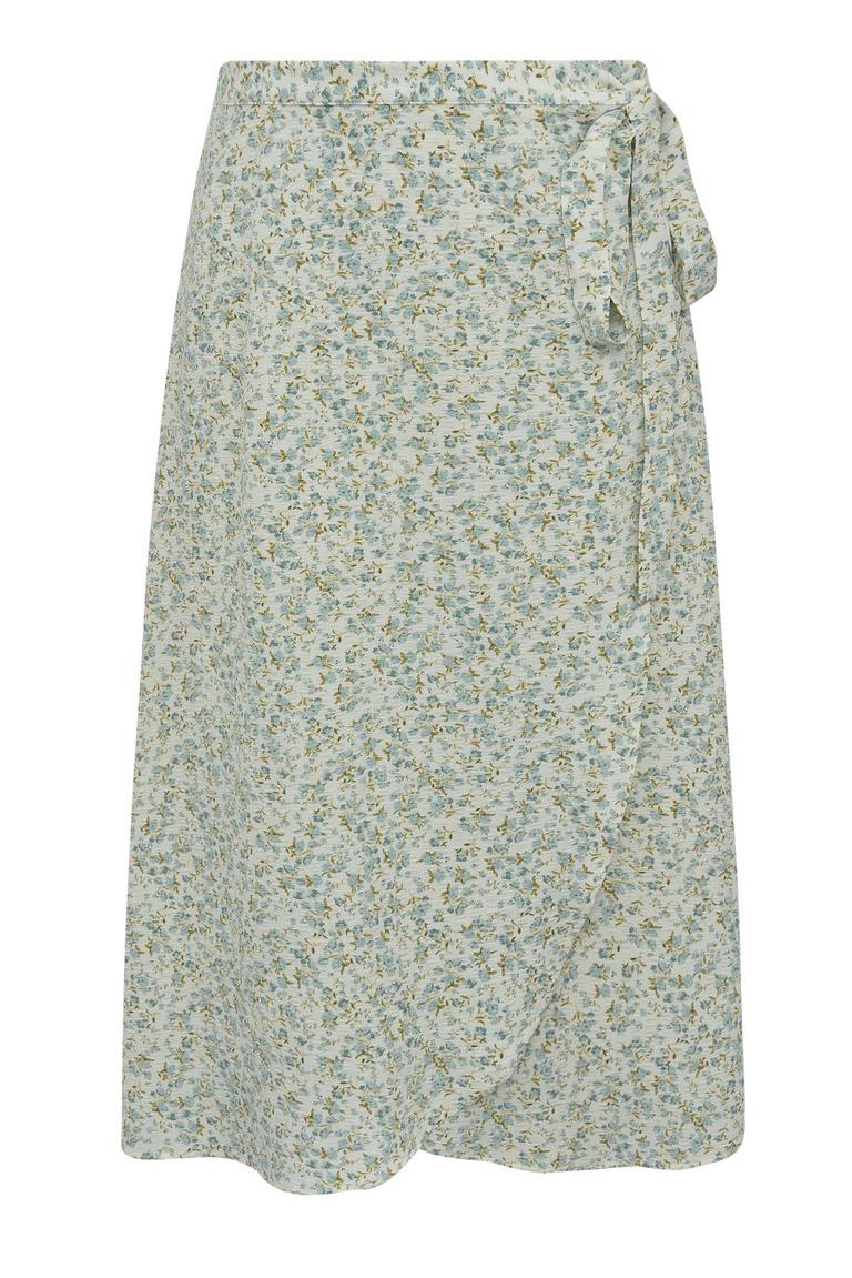 A View   Nederdel   Peony Wrap Skirt   Pale Mint Off White fra A-view
