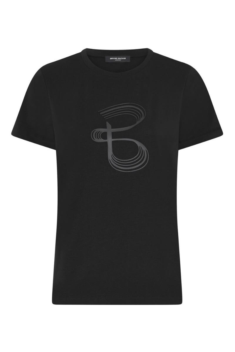 T Shirt   Alnusbbruba Tee   Black fra Bruuns Bazaar