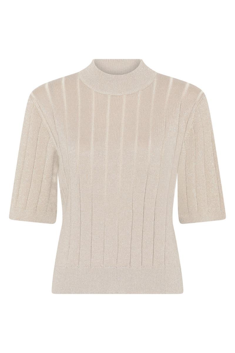Strik   Women Anemonesbbglady Knit   Sand With Lurex (levering Midt April) fra Bruuns Bazaar