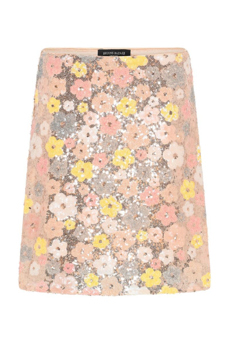 Nederdel   Women Alternifoliusbbjoannas Skirt   Multi Flower Sequins (levering Midt April) fra Bruuns Bazaar