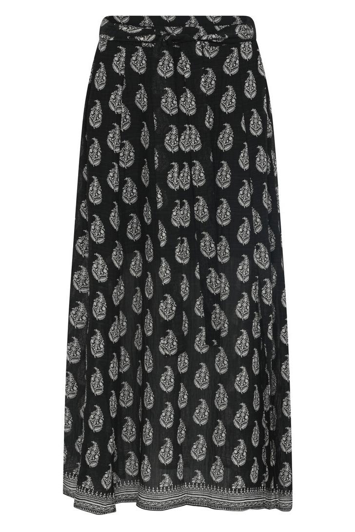 Nederdel   Women Dusclebbmaela Skirt   Black Cream (levering Midt April) fra Bruuns Bazaar