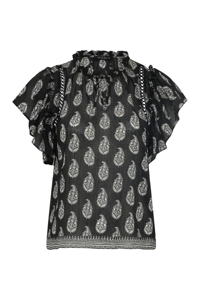 Top   Women Dusclebbsabina Top   Black Cream (levering Midt April) fra Bruuns Bazaar