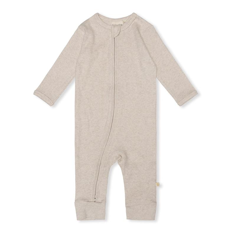 Cathie Onesie   Light Brown Melange   50cm   0m fra That's Mine