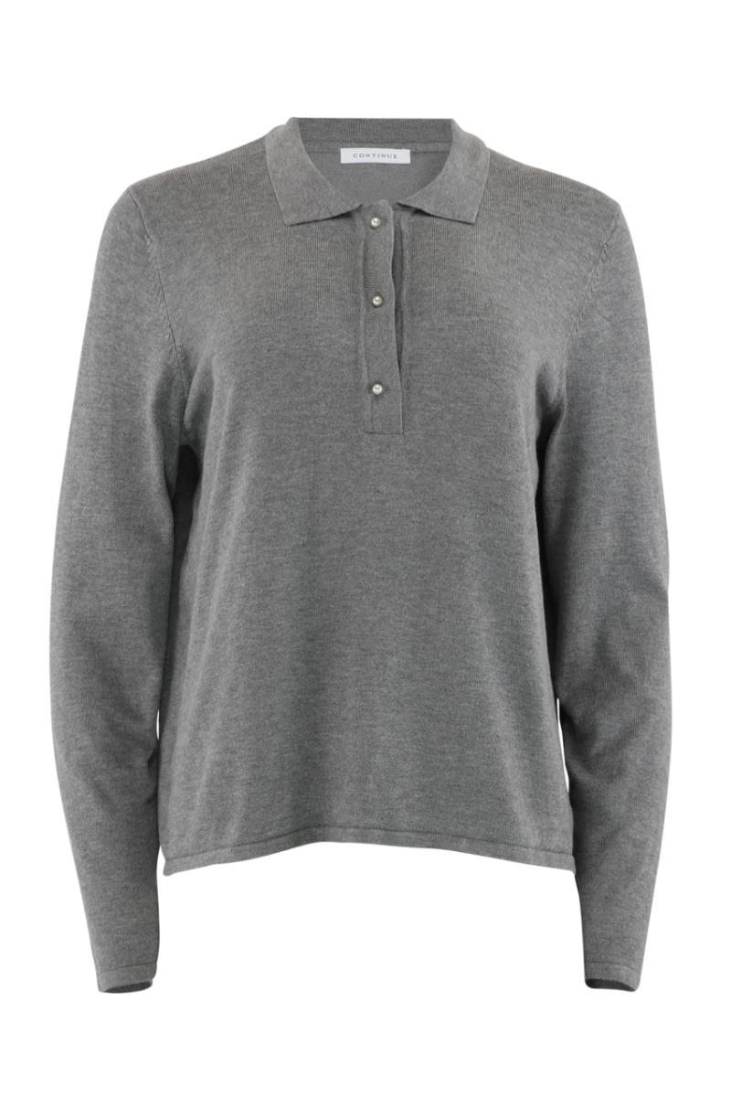 Bluse   Diane Polo   Grey fra Continue
