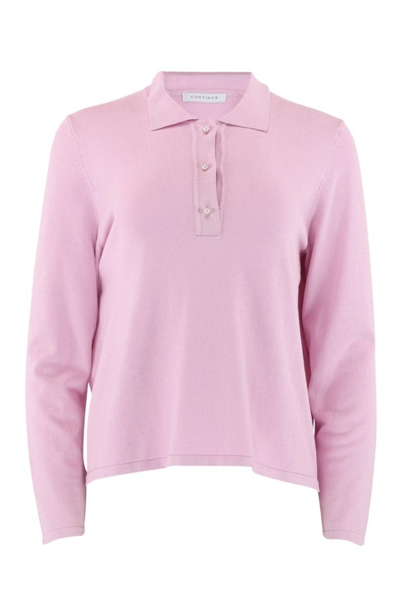 Bluse   Dianne Polo   Light Pink fra Continue