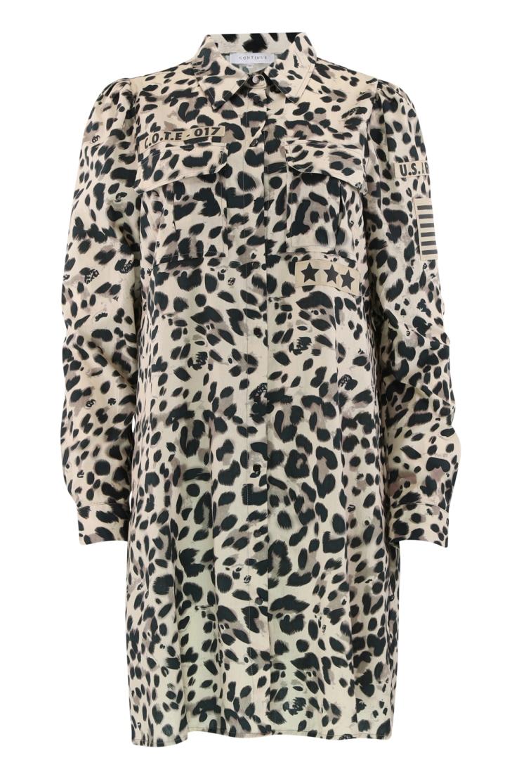 Kjole   Milli Leo Patch Dress   Leo Brown fra Continue