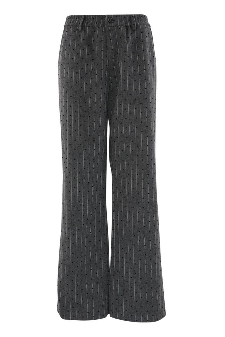 Bukser   Roberta Stripe Heart   Grey Pinstripe fra Continue