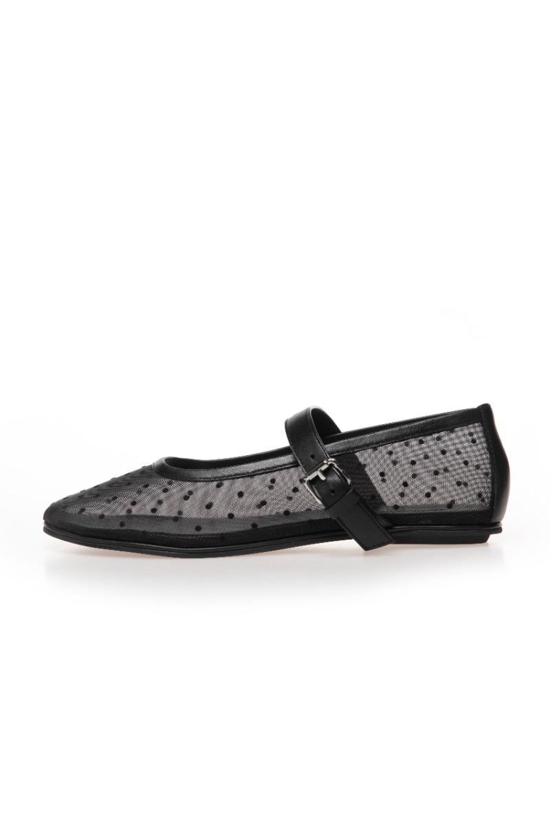 Ballerina   Ballerina Net Dots   Black (levering Midt Marts) fra Copenhagen Shoes