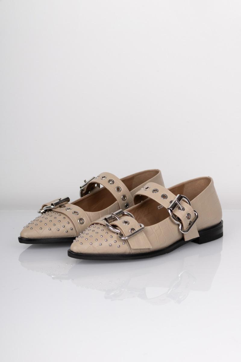 Ballerina   Future Vibes Beige   Beige fra Copenhagen Shoes