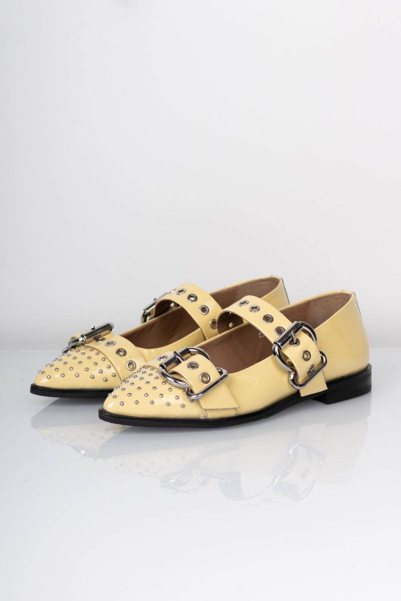 Ballerina   Future Vibes Patent   Yellow fra Copenhagen Shoes