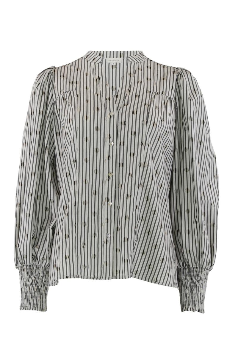 Bluse   Dolly Big Dot   Blue fra Continue