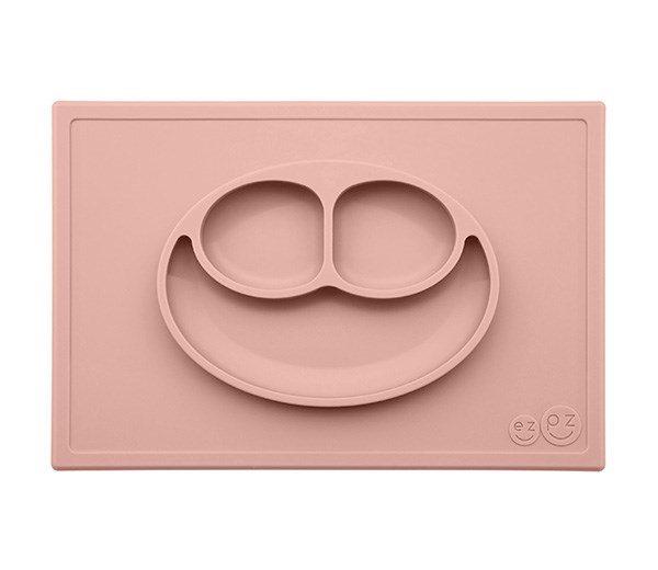 Dækkeserviet Og Skål I ét   Happy Mat, Støvet Rosa fra Ezpz