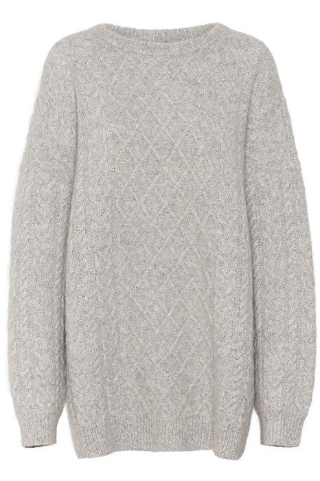 Strik   Adiegz Oz Pullover   Grey Melange fra Gestuz