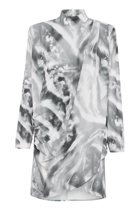 Kjole   Aronagz P Short Dress   Black White Animal fra Gestuz