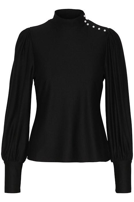 Bluse   Rifagz Button Blouse   Black Pearl fra Gestuz