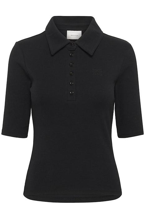 T Shirt   Gzdrew Polo Top   Black fra Gestuz
