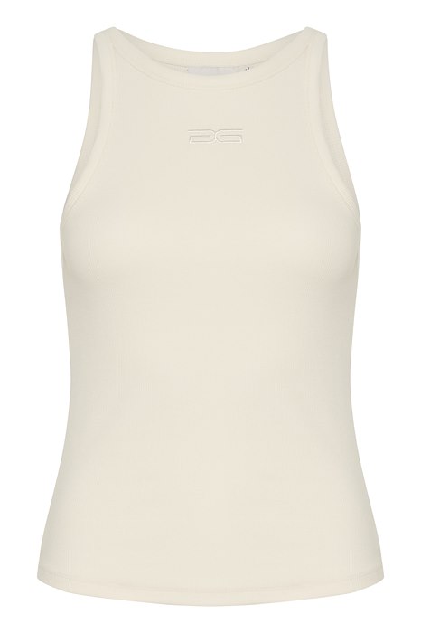 Top   Drewgz Sl Logo Tank   White Onyx fra Gestuz