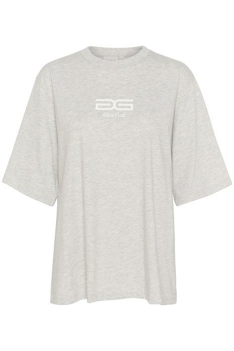 T Shirt   Luellegz Tee   Light Grey Mélange fra Gestuz