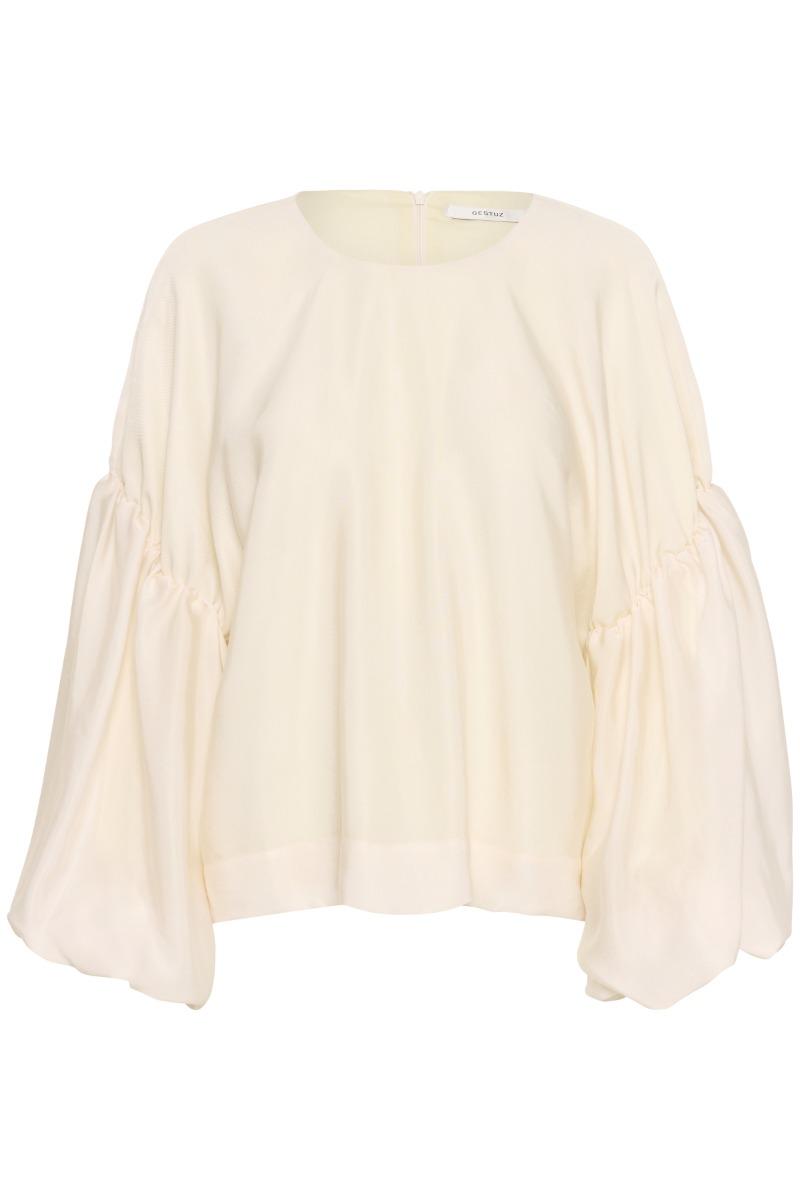 Bluse   Gzmalloon Blouse   Egret (levering Midt April) fra Gestuz