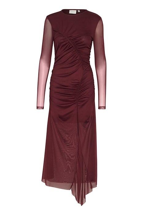 Kjole   Messigz Ls Long Dress   Blood Red fra Gestuz