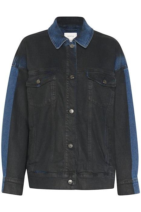 Jakke   Timmiegz Oz Jacket   Blue Black Washed fra Gestuz