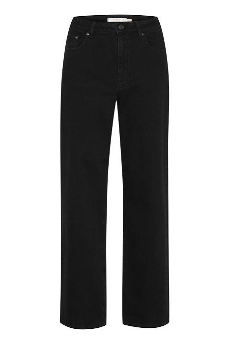Jeans   Zolinagz Hw Wide Jeans   Washed Dark Black fra Gestuz