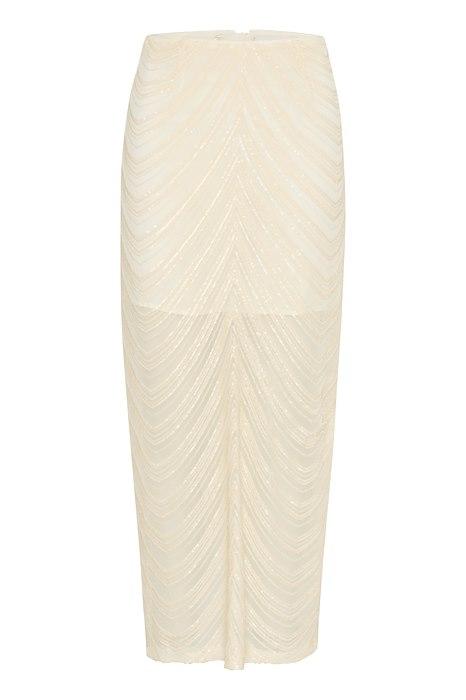 Nederdel   Gliragz Hw Long Skirt   Butter Yellow Sequins (levering Midt Marts) fra Gestuz