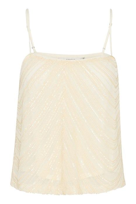 Top Gz Glira Top Butter Yellow Sequins (levering Midt Marts) fra Gestuz