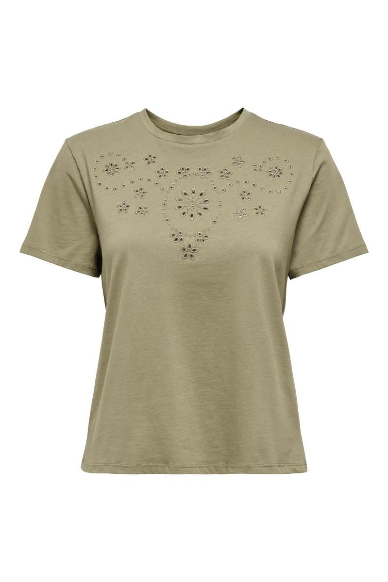 T Shirt   Cif S S Broderie Anglaise Top   Mermaid fra Jdy